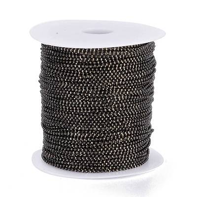 Spray Painted Brass Faceted Ball Chains CHC-K011-35G-1