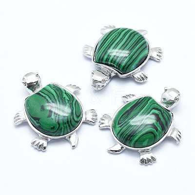 Synthetic Malachite Pendant G-G759-B12-1