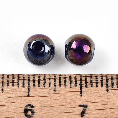 Electroplate Pearlized Glass Pearl Beads EGLA-T021-14A-02-1