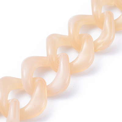 Handmade Acrylic Curb Chains AJEW-JB00591-03-1