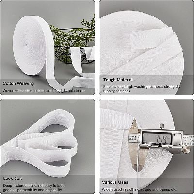 Cotton Cotton Twill Tape Ribbons OCOR-WH0057-30E-01-1