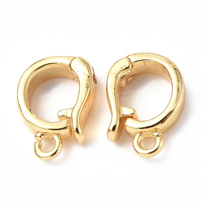 Brass Fold Over Clasps KK-P223-25G-1
