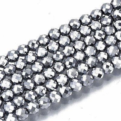 Electroplate Non-magnetic Synthetic Hematite Beads Strands G-T114-60A-P-1