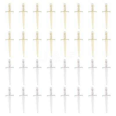 32Pcs 2 Colors Rack Plating Alloy Pendants FIND-UN0001-79-1