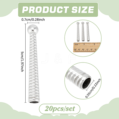 20Pcs Alloy Cord Ends FIND-NB0005-35P-1