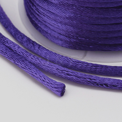 Nylon Satin Rattail Cords NWIR-L006-1mm-08-1