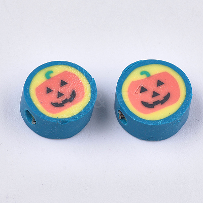 Halloween/Christmas Theme Handmade Polymer Clay Beads CLAY-S091-78-1