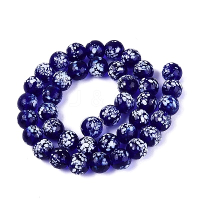 Handmade Lampwork Beads Strands LAMP-Q041-11F-1