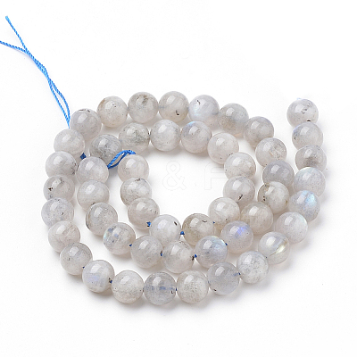 Natural Labradorite Beads Strands X-G-Q961-05-6mm-1