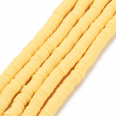 Handmade Polymer Clay Bead Strands X-CLAY-T002-6mm-56-1