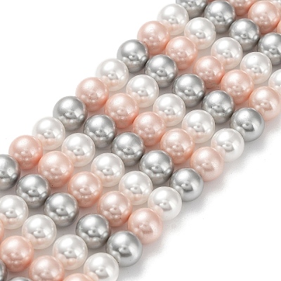 Shell Pearl Bead Strands BSHE-L017-20-1