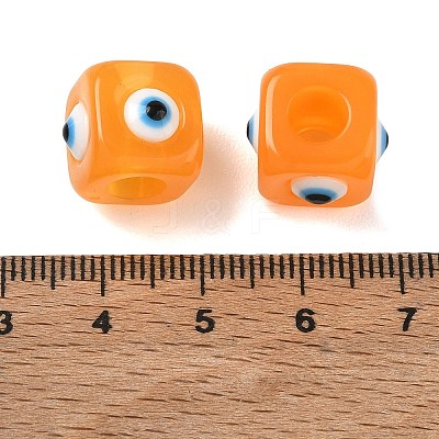 Resin Evil Eye European Beads RESI-A021-19-1