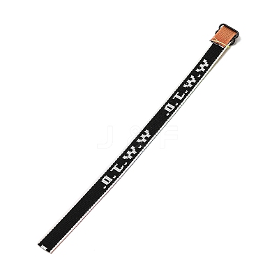 Word WWJD Polyester Adjustable String Bracelets BJEW-K300-01-1