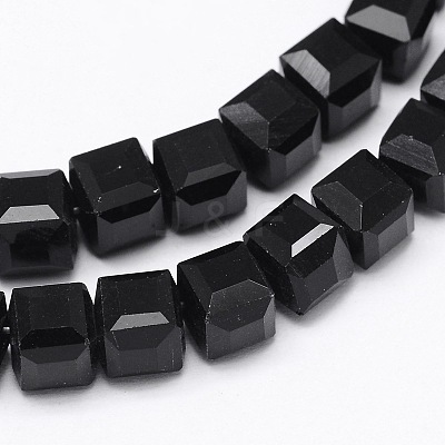 Faceted Cube Glass Bead Strands EGLA-E041-5mm-A04-1
