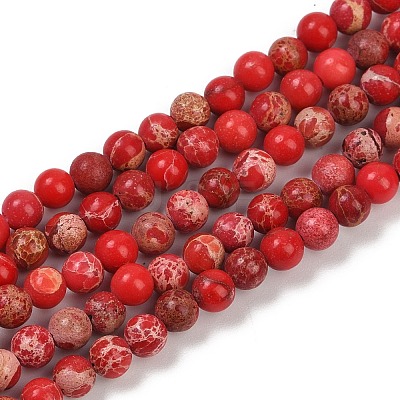 Dyed Natural Regalite/Imperial Jasper/Sea Sediment Jasper Beads Strands G-B124-C04-16-1