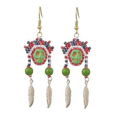 Iron Dangle Stud Earring EJEW-MZ00189-02-1