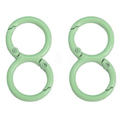 Spray Painted Alloy 8-shaped Keychain Clasps PW-WGE4E28-25-1