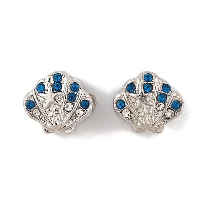 Rack Plating Alloy European Beads FIND-C055-10P-1