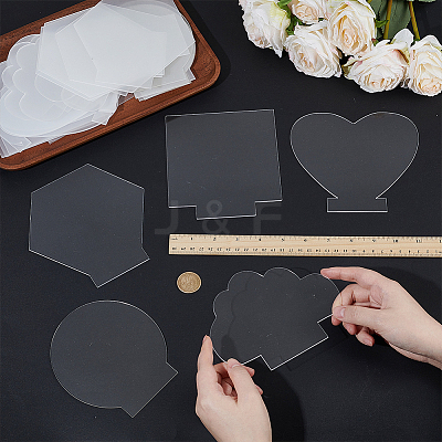 25Pcs 5 Styles Transparency Acrylic Board DIY-OC0015-84-1