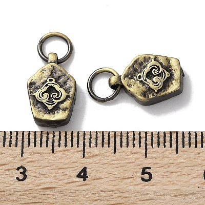 Tibetan Style Brass Pendants KK-M284-43AB-1