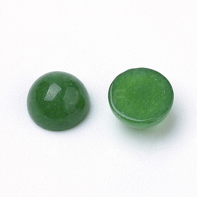 Natural White Jade Cabochons G-R416-6mm-08-1