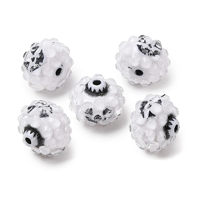 Halloween Opaque Acrylic & Resin Rhinestone Beads RB-CBA95A4-01A-1
