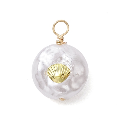 ABS Plastic Imitation Pearl Pendants PALLOY-JF02601-05-1