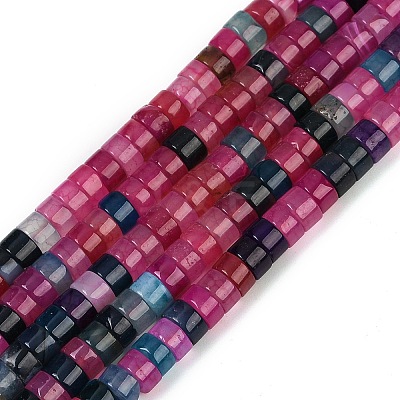 Dyed Natural Agate Beads Strands G-U030-B01-03-1
