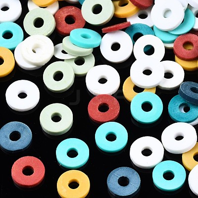 Handmade Polymer Clay Beads Strands CLAY-R089-6mm-T02B-07-1