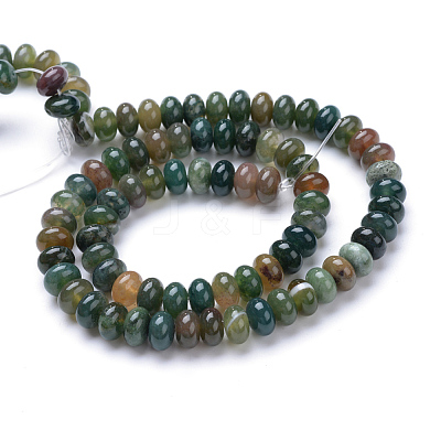 Natural Indian Agate Bead Strands X-G-R408-5x8-16-1