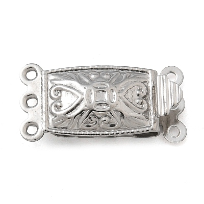 304 Stainless Steel Box Clasps STAS-M084-02B-P-1