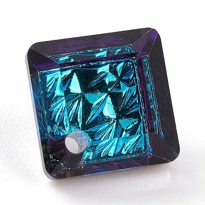 Embossed Glass Rhinestone Pendants GLAA-J101-03A-001BB-1