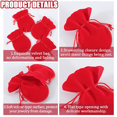 20Pcs 2 Styles Gourd Velvet Drawstring Bags TP-BBC0001-08B-1