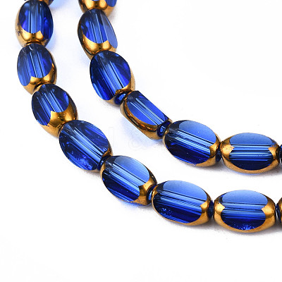 Electroplate Glass Beads Strands EGLA-N008-015E-1