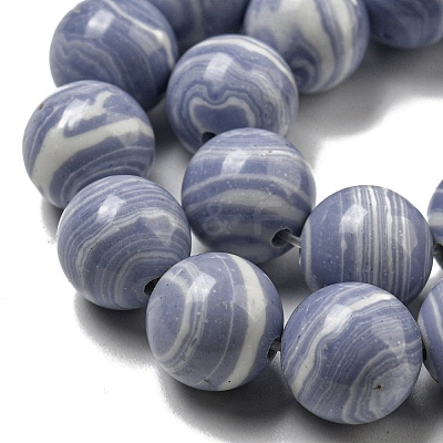 Synthetic Blue Lace Agate Beads Strands G-B071-F02-03-1