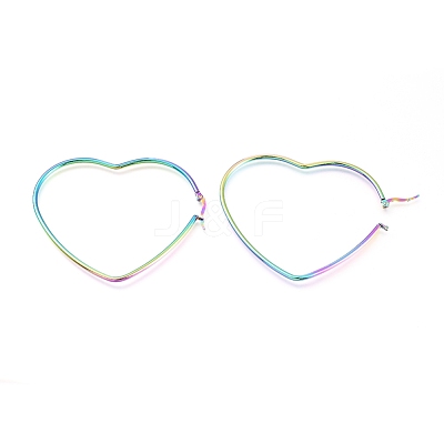 201 Stainless Steel Hoop Earrings EJEW-A052-12C-M-1