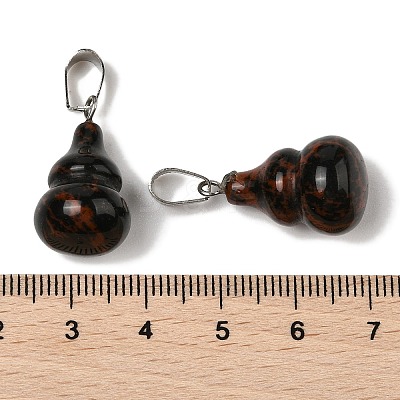 Natural Mahogany Obsidian Pendants G-B127-03P-08-1