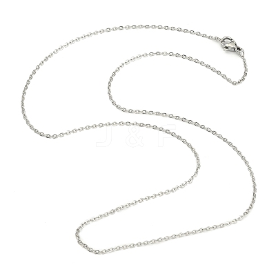 Tarnish Resistant Classic Plain 304 Stainless Steel Mens Womens Cable Chains Necklaces X1-STAS-S029-02-1