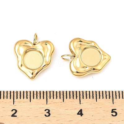 304 Stainless Steel Pendant Cabochon Settings STAS-A089-09G-1