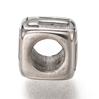 Tarnish Resistant 304 Stainless Steel European Beads OPDL-L020-001T-1