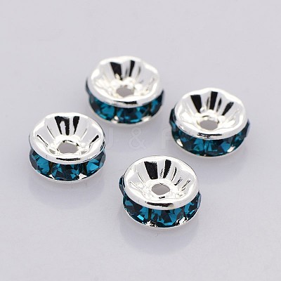 Brass Rhinestone Spacer Beads RB-A014-Z4mm-06S-NF-1