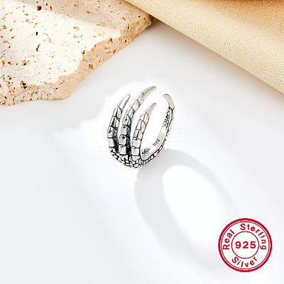 925 Sterling Silver Open Cuff Ring QY8581-2-1