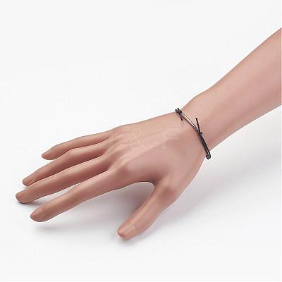 Waxed Cotton Cord Bracelets BJEW-JB02748-04-1