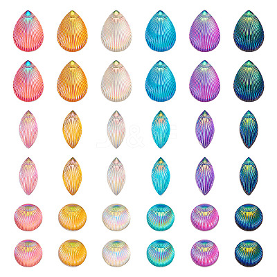 90Pcs 18 Styles Opaque Resin Cabochons CRES-TA0001-35-1