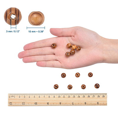 Undyed Natural Wood Beads X-TB611Y-10mm-LF-1