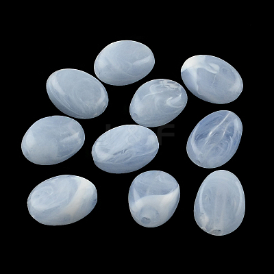Oval Imitation Gemstone Acrylic Beads OACR-R052-25-1