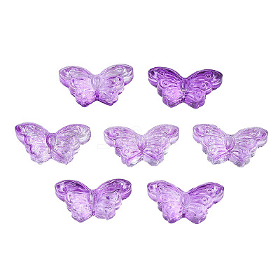 Transparent Spray Painted Glass Beads GLAA-S190-018A-B01-1