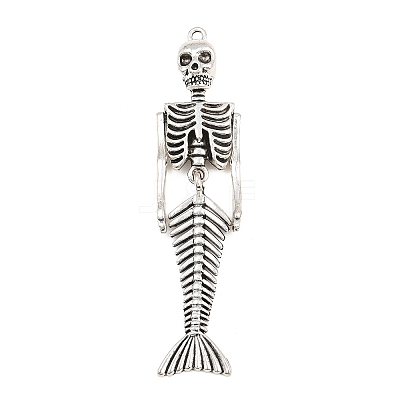 Halloween Tibetan Style Alloy Big Pendants AL-CBA1187-15AS-1