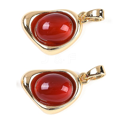 Natural Carnelian(Dyed & Heated) Pendants KK-U043-52G-02-1