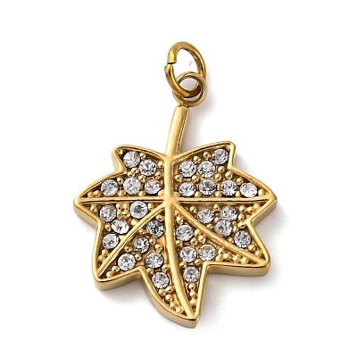 316 Stainless Steel Rhinestone Pendants STAS-K258-39C-G-1